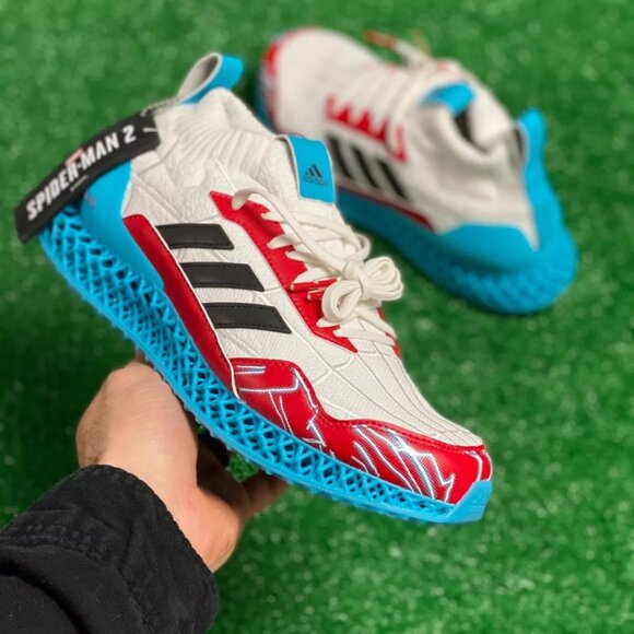 Adidas Marvel Spiderman 2 Ultra 4D Mid Mens Running Shoes White IG5342 NEW Multi - Picture 1 of 10